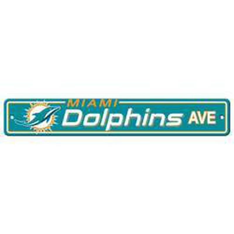NFL MIAMI DOLPHINS STREET SIGN-Fremont Die-Big Fan Arena