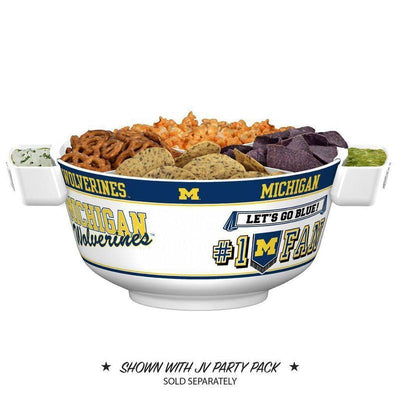 NCAA MICHIGAN WOLVERINES 11.75" ALL PRO PARTY BOWL-Fremont Die-Big Fan Arena