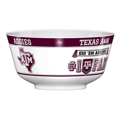 NCAA TEXAS A&M AGGIES 11.75" ALL PRO PARTY BOWL-Fremont Die-Big Fan Arena
