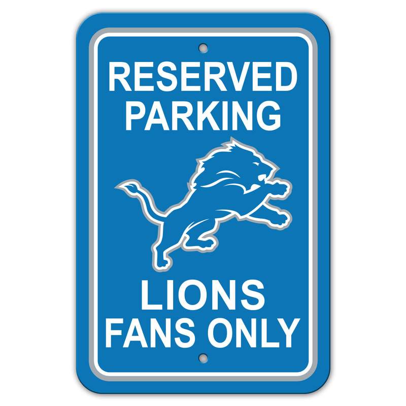 NFL DETROIT LIONS RESERVED PARKING SIGN-Fremont Die-Big Fan Arena