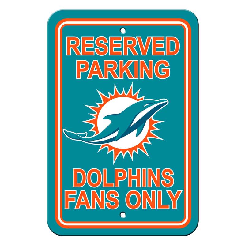 NFL MIAMI DOLPHINS RESERVED PARKING SIGN-Fremont Die-Big Fan Arena
